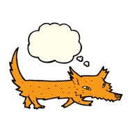 cartoon little fox with thought bubble N18
