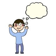 cartoon man with popping out eyes thought bubble N14