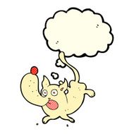 cartoon funny dog with thought bubble N5