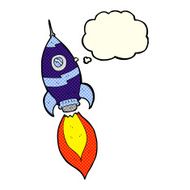 cartoon spaceship with thought bubble N14