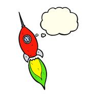cartoon spaceship with thought bubble N15