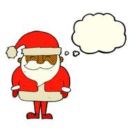 cartoon santa claus with thought bubble N92