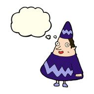 cartoon elf with thought bubble N5