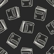 doodle document seamless pattern background N8