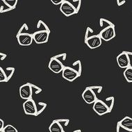 Doodle Glasses seamless pattern background N6