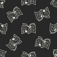 newspaper doodle drawing seamless pattern background N5