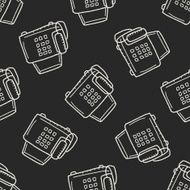 fax doodle seamless pattern background N4
