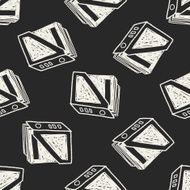 bookshelf doodle seamless pattern background N2