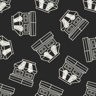 shop store doodle drawing seamless pattern background N10