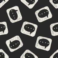 doodle speech seamless pattern background N5