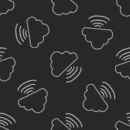 internet cloud doodle drawing seamless pattern background N14