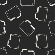 doodle folder seamless pattern background N2