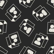 doodle id document seamless pattern background N2