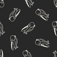 Doodle Airplane seamless pattern background N4