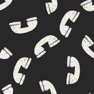 Doodle phone seamless pattern background N8