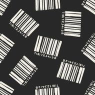 doodle barcode seamless pattern background N3