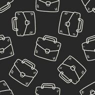 doodle briefcase seamless pattern background N4