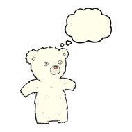 cartoon polar bear with thought bubble N33