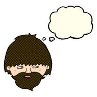cartoon bearded man with thought bubble N20