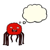 cartoon spider with thought bubble N10