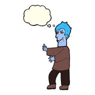 cartoon vampire with thought bubble N62