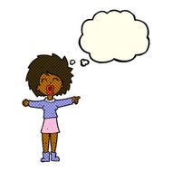 cartoon stressed out woman talking with thought bubble N6