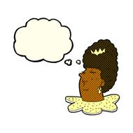 cartoon queen head with thought bubble N6