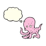 cartoon octopus with thought bubble N15