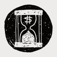 money hourglass doodle N6