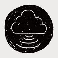 internet cloud doodle drawing N99