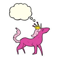 cartoon unicorn with thought bubble N22
