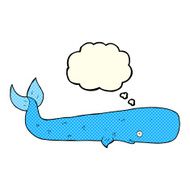 cartoon whale with thought bubble N17