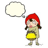 little red riding hood cartoon with thought bubble N4