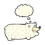 funny cartoon bear with thought bubble N14