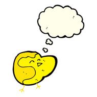 cartoon bird with thought bubble N133