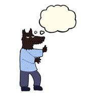 cartoon werewolf with thought bubble N11