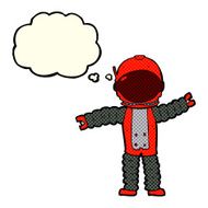 cartoon astronaut with thought bubble N56