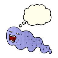 cartoon ghost with thought bubble N12