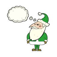 cartoon santa claus with thought bubble N94