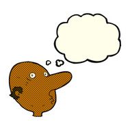 cartoon balding man with thought bubble N11