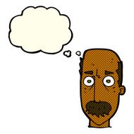 cartoon man with mustache thought bubble N42
