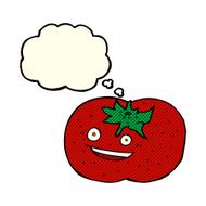 cartoon tomato with thought bubble N22