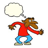 cartoon goblin with thought bubble N5