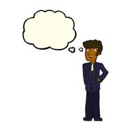 cartoon upperclass man with thought bubble N6