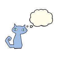 cartoon cat with thought bubble N16