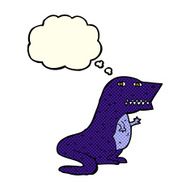 cartoon dinosaur with thought bubble N21