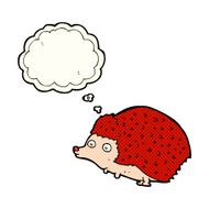 cartoon hedgehog with thought bubble N5
