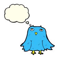 cartoon owl with thought bubble N31