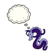 saxon dragon cartoon with thought bubble N4
