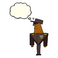 cartoon guard with thought bubble N6
